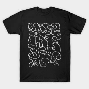 Wiggly Line Design T-Shirt